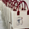 Reusable Felt Tote Bag w/ Transparent Window for Shopping
