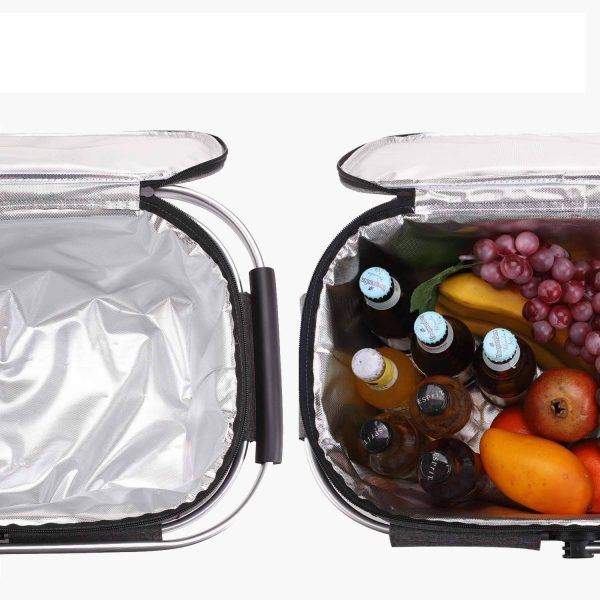 30L Oxford Foldable Insulated Picnic Cooler Bag