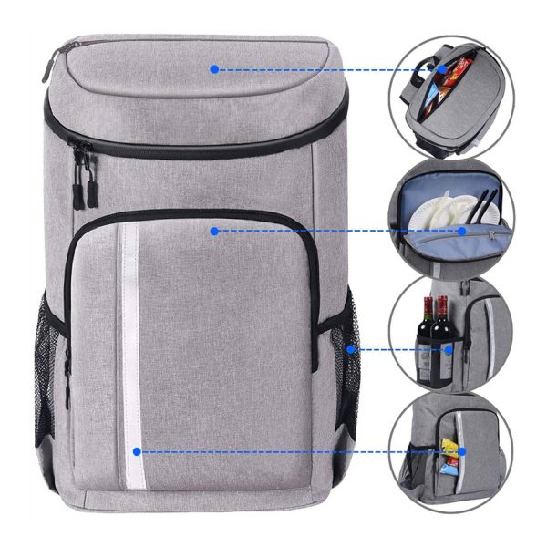 32L Portable Insulated Polyester Cooler Backpack