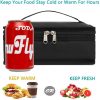 3 Can Compact Oxford Insulated Lunch Cooler Bag w/ Zipper