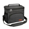 8L Oxford Insulated Cooler Lunch Bag w/ Adjustable Strap