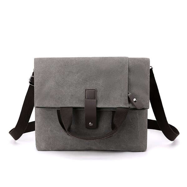 12" Foldable Canvas Shoulder Handbag for Daily Use