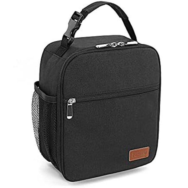 6 Can Oxford Insulated Lunch Cooler Bag w/ Zipper Pocket