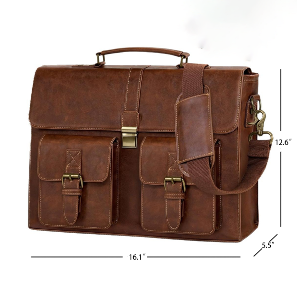 Genuine Leather Laptop Bag Briefcase