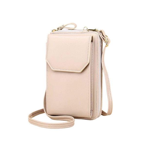 Women RFID PU Leather Crossbody Wallet w/Card Slots