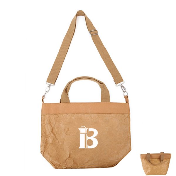 Washable Paper Crossbody Handbag w/ Snap Closure