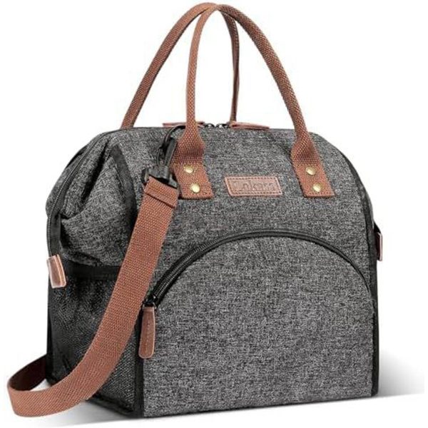 10L Wide Open Nylon Insulated Lunch Cooler Tote Bag w/Handle