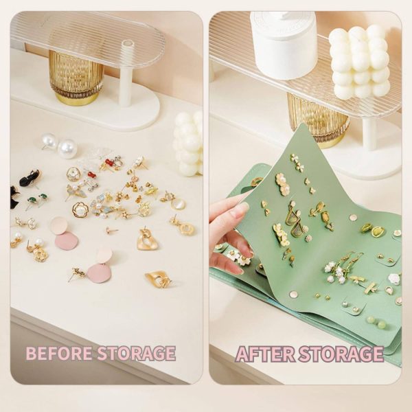 PU leather Jewelry Storage Roll Bag Necklace Holder