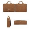 Leather Briefcase for Men Computer Bag Laptop Waterproof