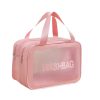 Waterproof Frosted PVC Toiletry Bag w/ Double Layer Design