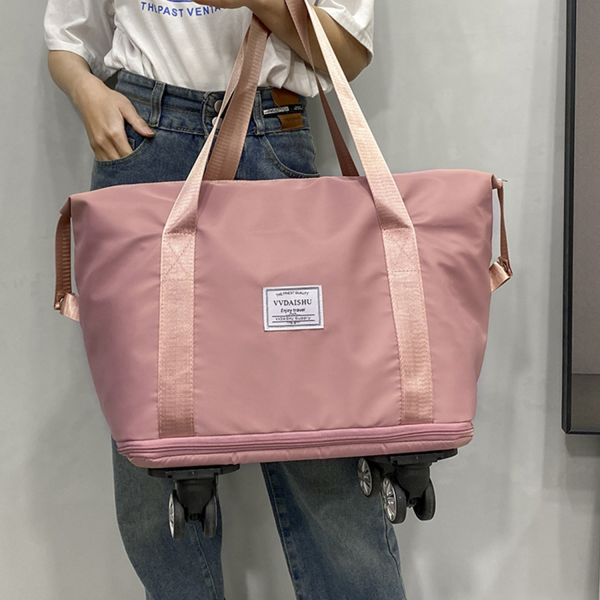Oxford Travel Duffel Bag with Spinner Wheels