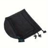 Large-capacity black nylon mesh drawstring storage bag