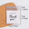 2.75x2.75", 4x4", 5x5" Self-Sealing ‘Thank you’ Bags