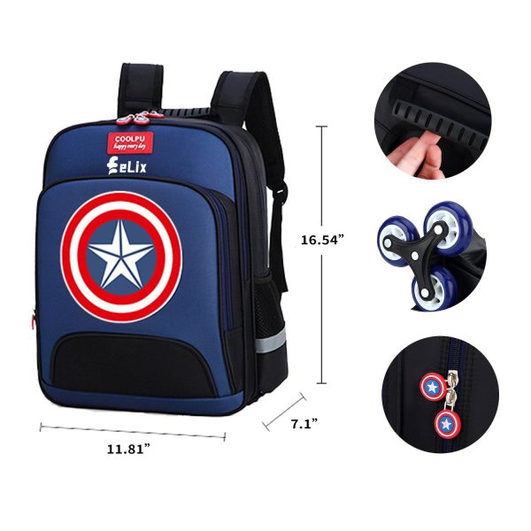 Captain America Rolling Schoolbag