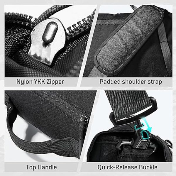 Large Capacity Nylon Messenger Bag w/ Handle for Travel Work
