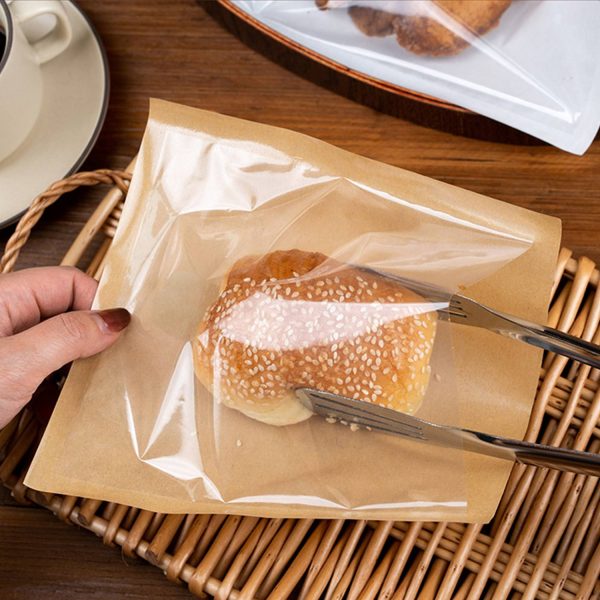 Multiple sizes Oil Proof Custom Paper Bread Bag