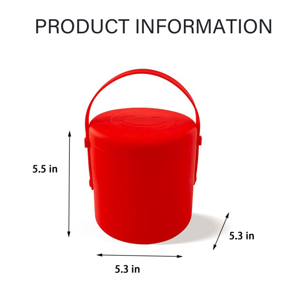 Silicone Double-Layer Insulated Lunch Box