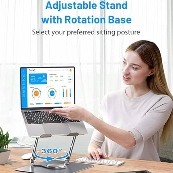 Semiconductor Laptop Cooler Stand – Adjustable Rotating Base