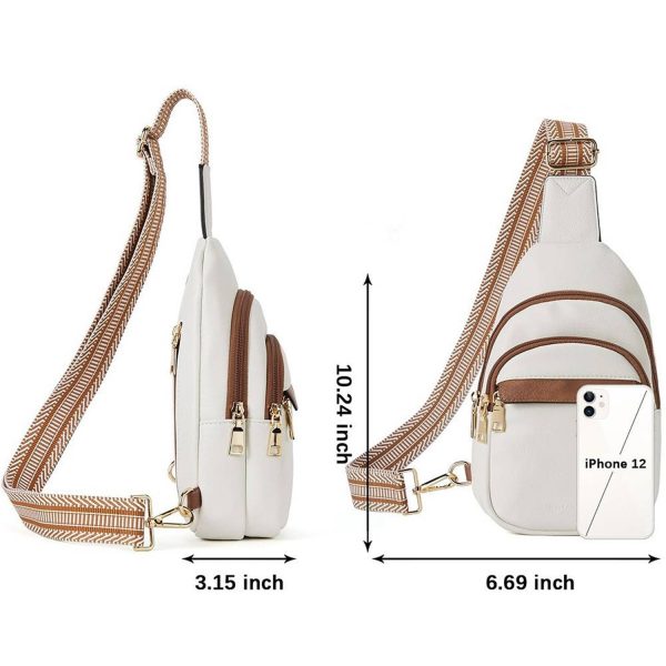 Adjustable Strap PU Leather Crossbody Chest Bag daily