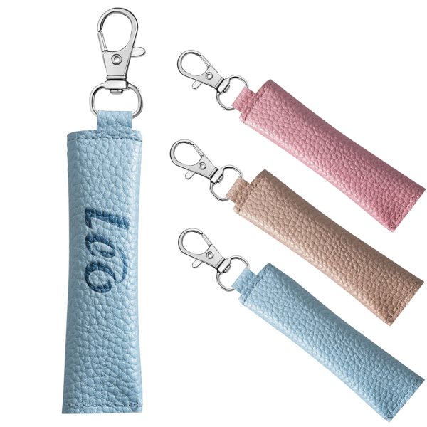 Litchi pattern coin earphone cable storage keychain