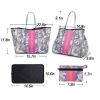 Women's Neoprene Tote Bag w/ Pocket for Beach Travel
