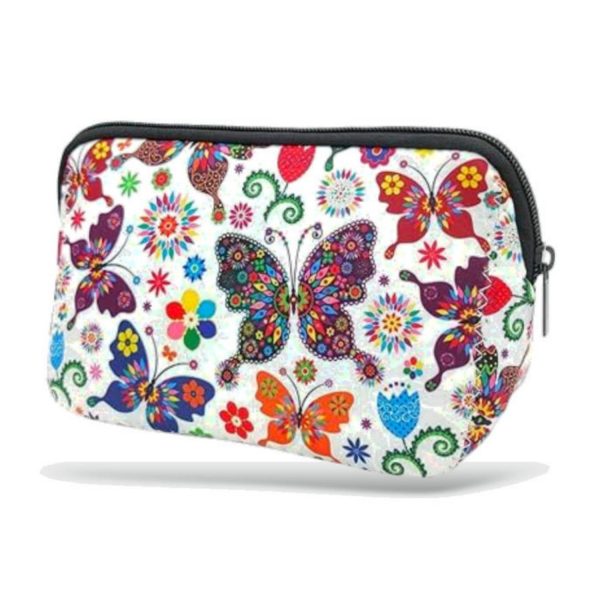 Waterproof Nylon Cosmetic Bag w/ Zipper