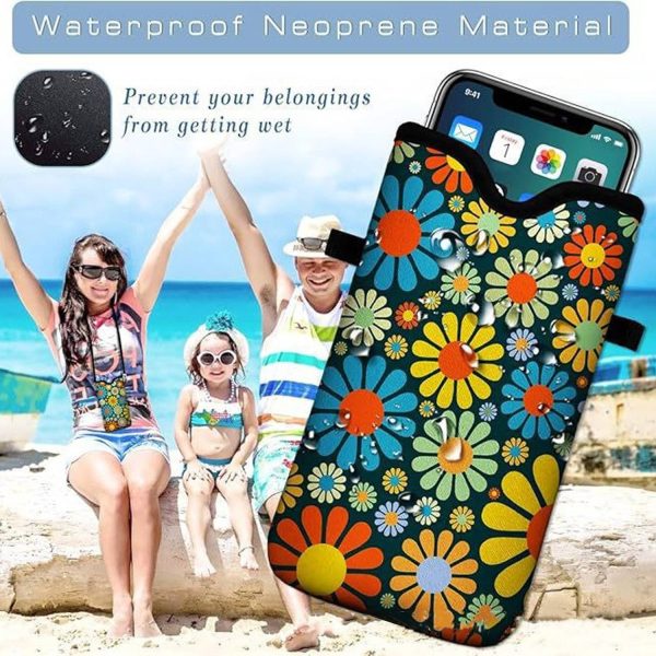 Waterproof Neoprene Phone Pouch w/ Crossbody Strap
