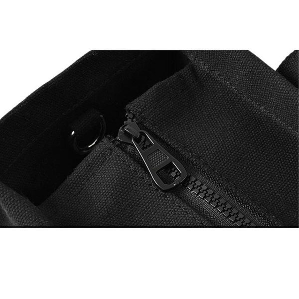 Canvas Tote Bag With Zipper Pocket