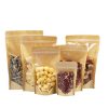 Single Side Clear Kraft Paper Zip Lock Bag