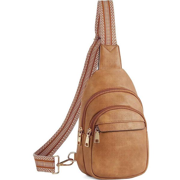 Adjustable Strap PU Leather Crossbody Chest Bag daily