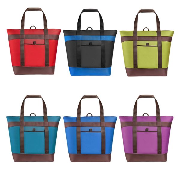 15L Two Tone Oxford Insulated Cooler Tote Bag w/ Handle