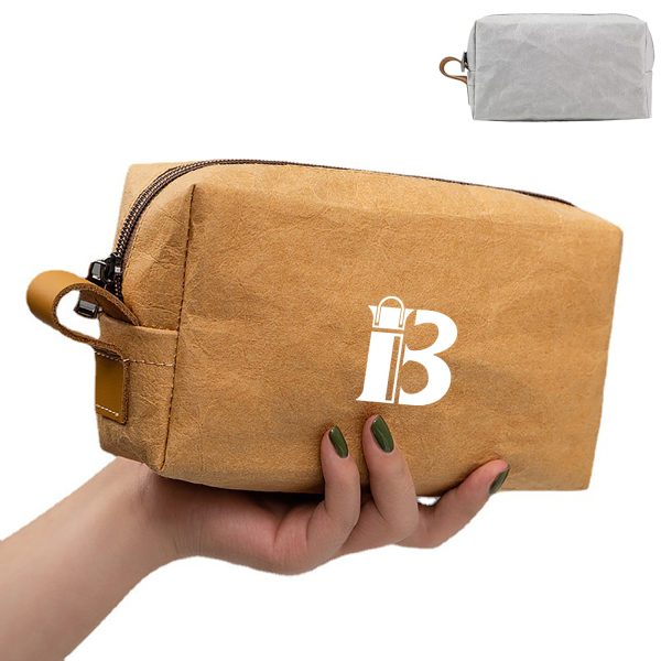 Eco Friendly Washable Paper Travel Toiletry Bag