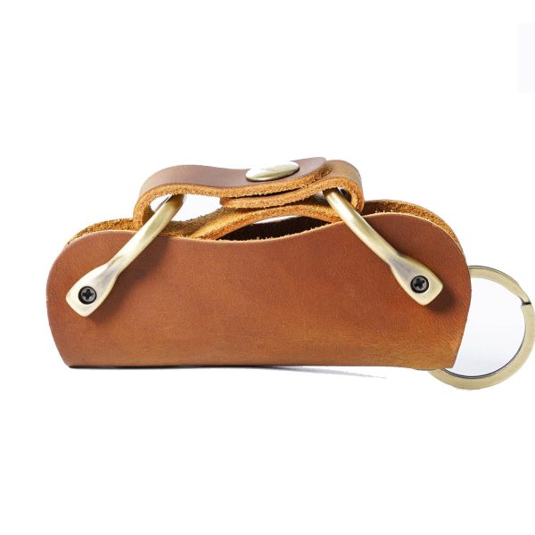 Leather car key case