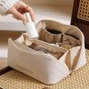 Large Capacity PU Leather Travel Cosmetic Bag w/ Compartment