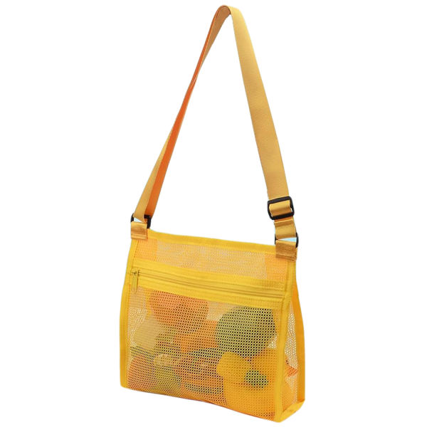 Nylon Mesh Beach Toy Crossbody Bag Storage Carrier