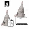Vintage PU Sling Bag w/ Adjustable Strap