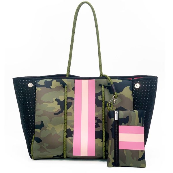 Women's Neoprene Tote Bag w/ Pocket for Beach Travel