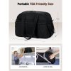 Puffer Nylon Gym Duffel Bag w/ Shoe Compartment