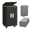 100L Oxford Laundry Basket with Wheels Lid