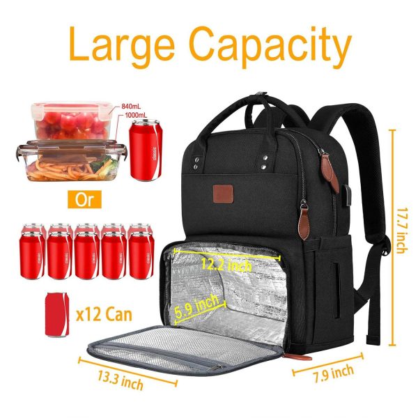Oxford Laptop Backpack w/ 12 Can Cooler Compartment