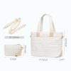 Quilted Nylon Crossbody Tote Bag w/ Mini Pouch