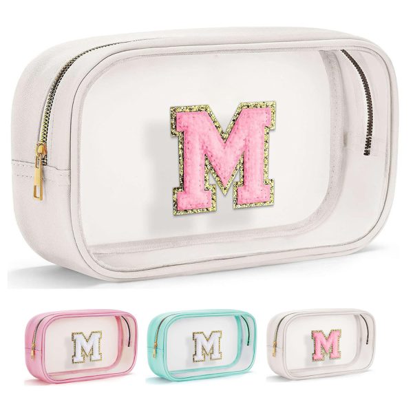 Waterproof Large Capacity PVC Letter Cosmetic Bag