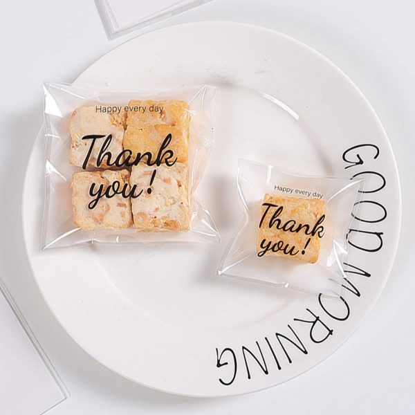 2.75x2.75", 4x4", 5x5" Self-Sealing ‘Thank you’ Bags