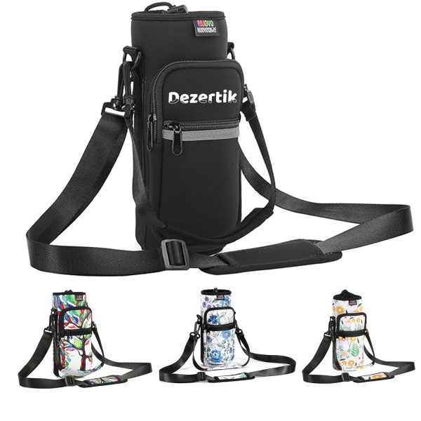 40oz Neoprene Water Bottle Carrier Bag w/ Phone Pocket