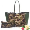 Women's Neoprene Tote Bag w/ Pocket for Beach Travel