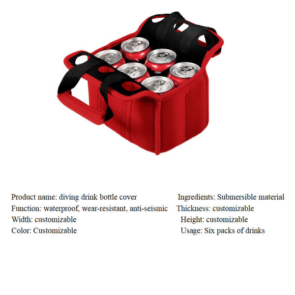Neoprene 6 bottle handbag wine carriers