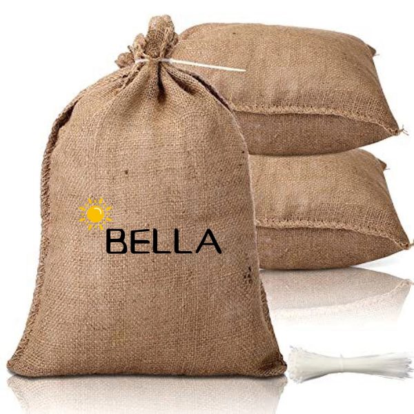 Burlap Bags With Tie - 14 X 26"