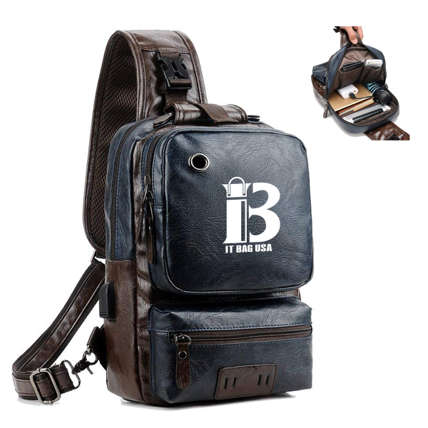 Crossbody Pu Leather Shoulder Backpack