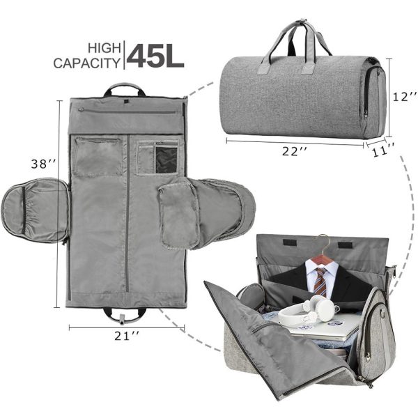 2 In 1 Hanging Suitcase Suit Travel Bags