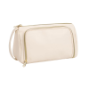 Portable PU Leather Travel Cosmetic Bag w/ Handle
